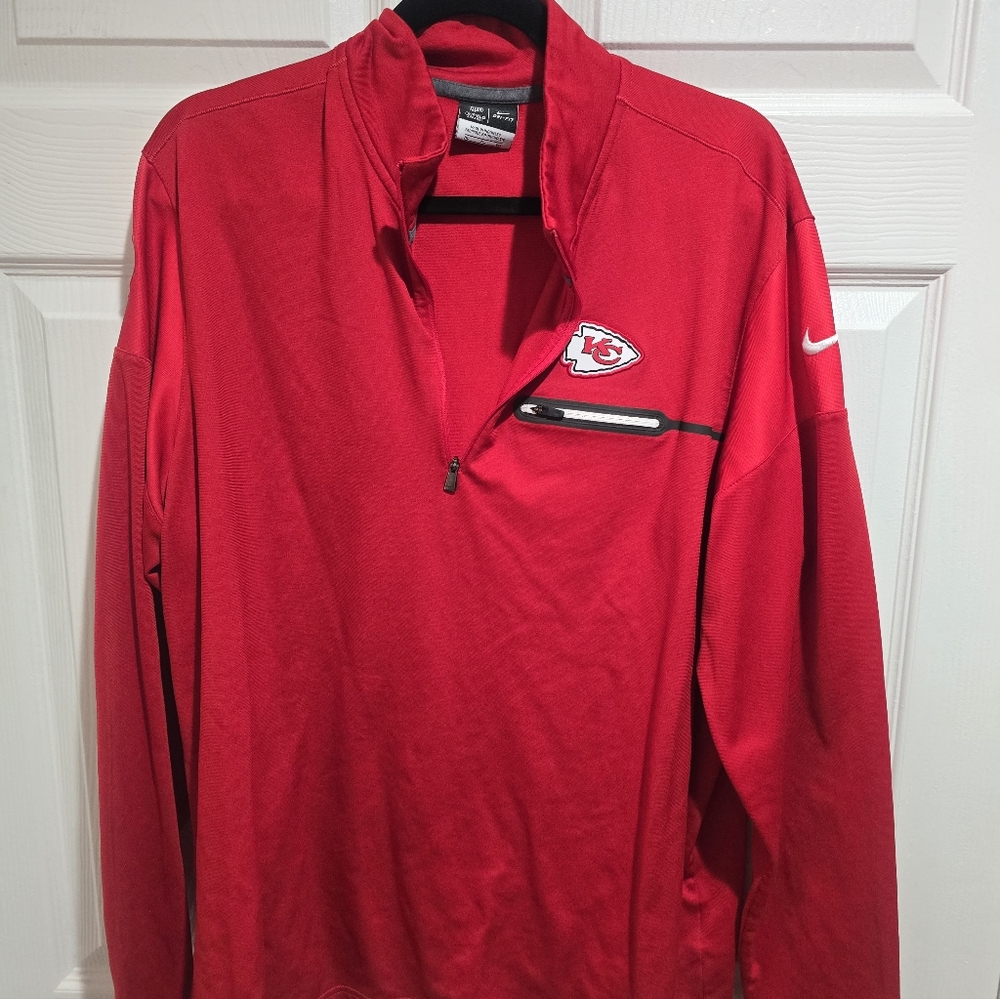 Nike Red Half-Zip Dri Fit Sweatshirt